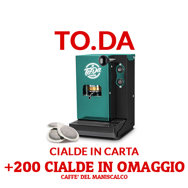 Macchina TO.DA cialde carta ESE 44mm Colore VERDE + 200 cialde OMAGGIO