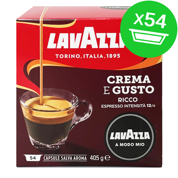 54 cápsulas LavAzza A Modo Mio CREMA Y SABOR RICO DESPERTAR