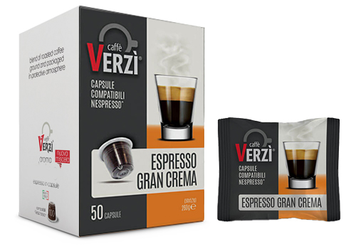 50 capsule caffè VERZI compatibili con sistemi NESPRESSO aroma GRAN ESPRESSO promo ed offerte su cialdeweb.it