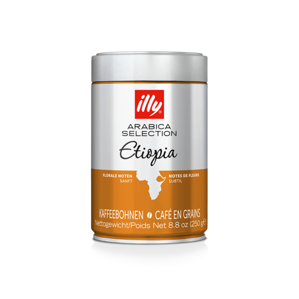 Barattolo Illy caffè in grani Etiopia 250 gr.