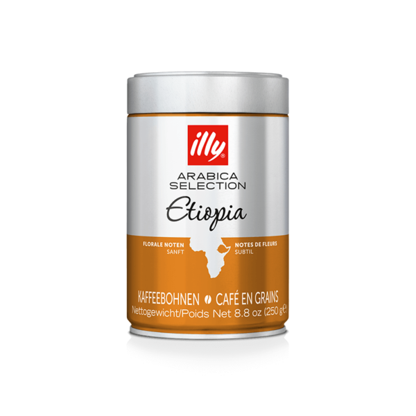 Borcan cafea boabe Illy Etiopia 250 gr.