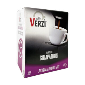 100 VERZI coffee capsules compatible with Lavazza A MODO MIO systems