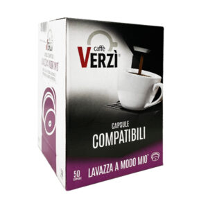 50 capsules de café VERZI compatibles avec les systèmes Lavazza A MODO MIO