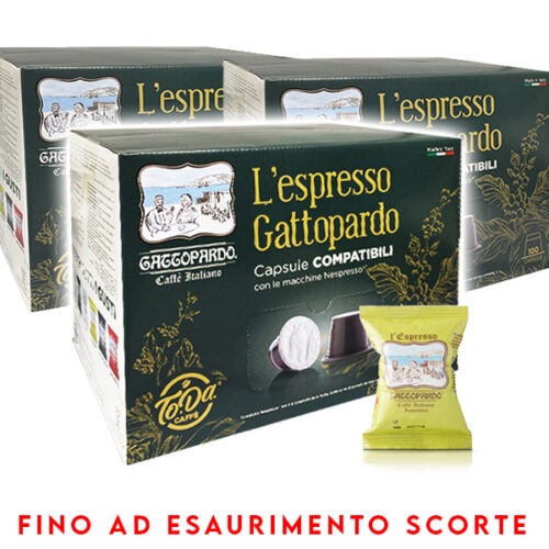 300 capsule caffè Gattopardo Insonnia compatibili Nespresso confezione risparmio promo offerta