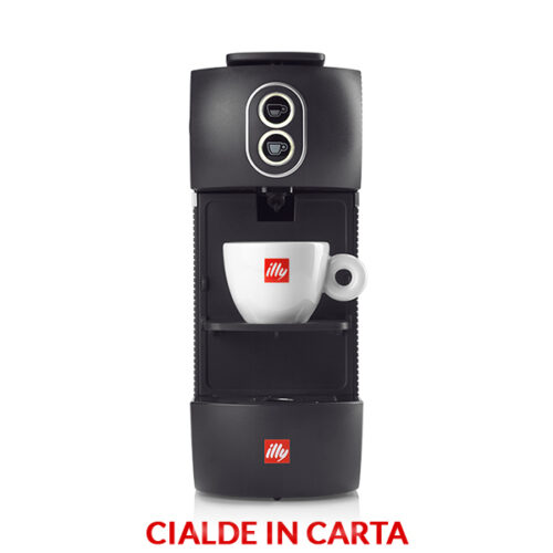 Aparat de cafea Illy cu pastai din hartie NEGRA