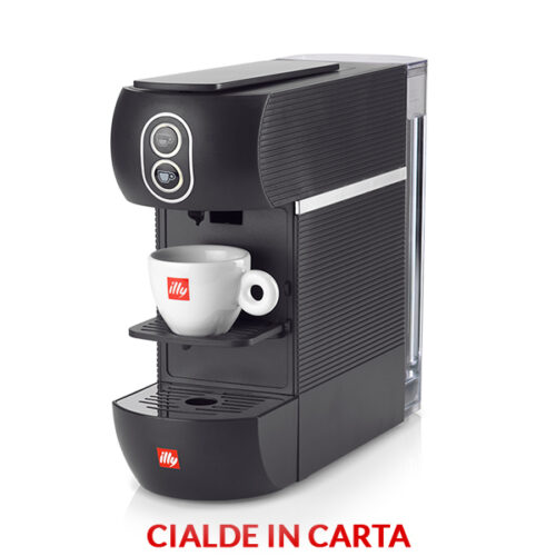 Aparat de cafea Illy cu pastai din hartie NEGRA