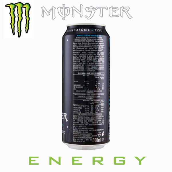 Monster Energy Absolutely Zero valori nutrizionali