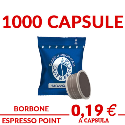 1000 capsule caffè Borbone miscela Blu compatibili Espresso Point prezzo promo ed offerte su cialdeweb.it