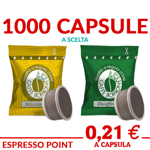 1000 capsule caffè Borbone miscela oro e dek decaffeinato compatibili Espresso Point prezzo promo ed offerte su cialdeweb.it