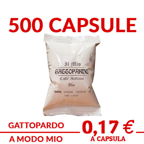 500 capsules Leopard blend Blue compatibles A Modo Mio promo et offres sur cildeweb.it