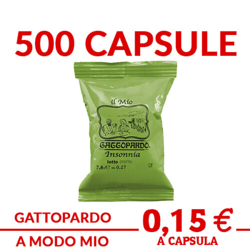 Gattopardo capsules My Insomnia compatible with A Modo Mio machines and systems promo price and offers on cildeweb.it