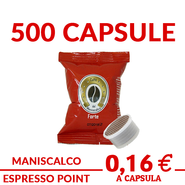 500 capsule caffè caffè del maniscalco miscela FORTE compatibili Espresso Point prezzo promo ed offerte su cialdeweb.it