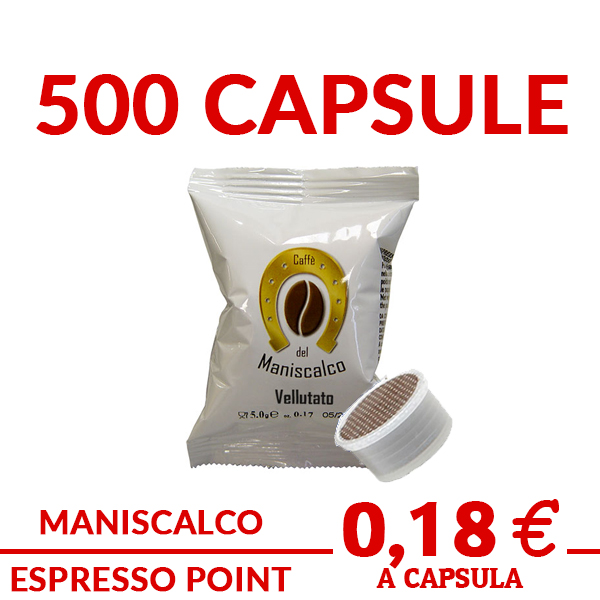 500 capsule caffè caffè del maniscalco miscela vellutato compatibili Espresso Point prezzo promo ed offerte su cialdeweb.it