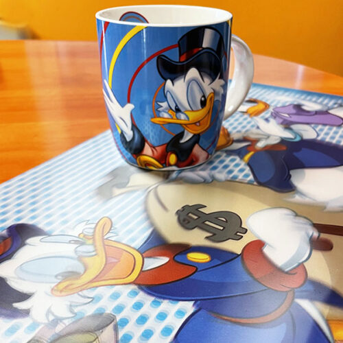 Original DISNEY UNCLE PAPERONE breakfast mug 400 ml + FREE lunch table placemat promo price and offers on cildeweb.it