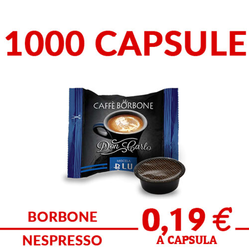 1000 capsule caffè BORBONE miscela BLU compatibili con sistemi A MODO MIO promo ed offerte su cialdeweb.it