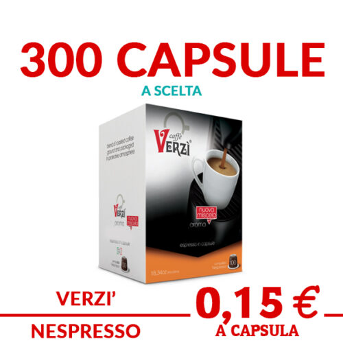 300 VERZI coffee capsules of your choice compatible with NESPRESSO systems promos and offers on cialdeweb.it