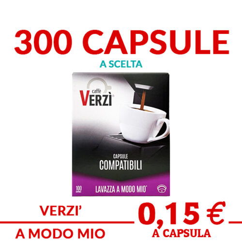 300 capsule caffè VERZI A SCELTA compatibili con sistemi A MODO MIO promo ed offerte su cialdeweb.it