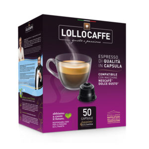 LOLLO CAFFE'-Kapseln, kompatibel mit DolceGusto-Maschinen und -Systemen. Aktionen und Angebote auf der Website www.cialdeweb.it