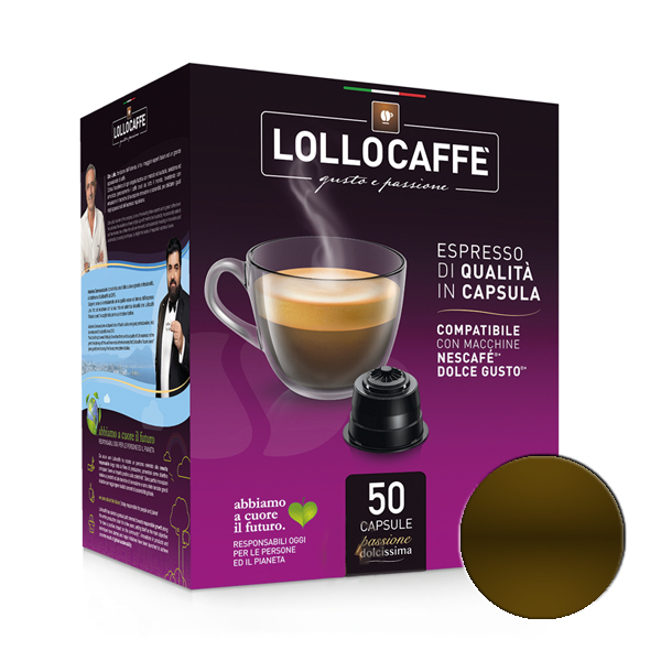 50 Capsule Lollo Caffè Miscela Classico Compatibile DolceGusto acquista in sconto con promozioni ed offerte su cialdeweb.it