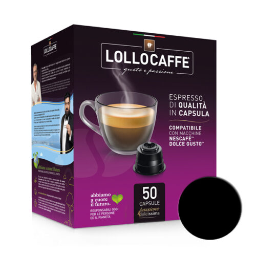 50 Capsule Lollo Caffè Miscela Nera Compatibile DolceGusto acquista in sconto con promozioni ed offerte su cialdeweb.it