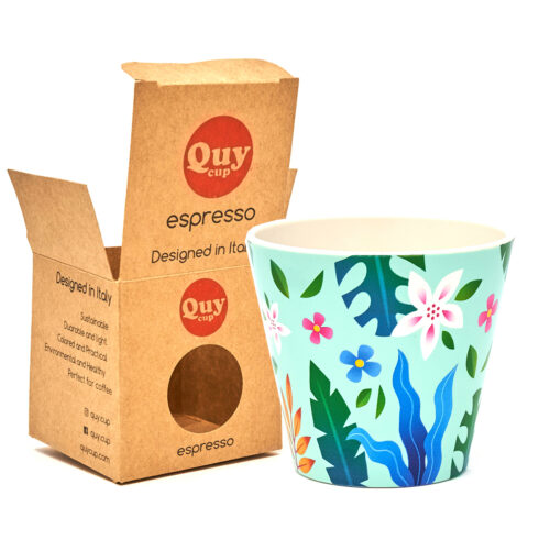 FLOWER - Eco design cup in recycled plastic - only on cialdeweb.it capsules pods coffee machines and accessories