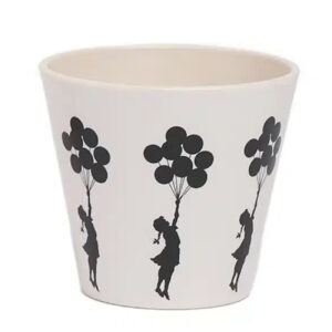 FLYING BALLOONS GIRL BY BANKSY - Tazzina design eco in plastica riciclata - solo su cialdeweb.it capsule cialde caffè macchine ed accessori