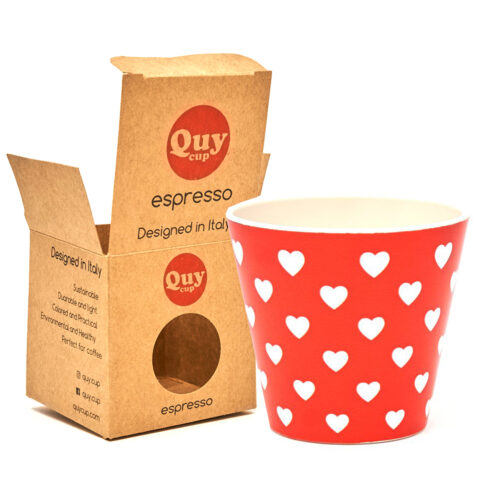 CORAZÓN - Taza de diseño ecológico en plástico reciclado - sólo en cialdeweb.it cápsulas monodosis cafeteras y accesorios