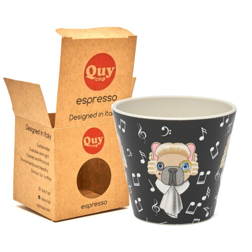 MOZART - Vaso de diseño ecológico en plástico reciclado - sólo en cialdeweb.it cápsulas monodosis cafeteras y accesorios