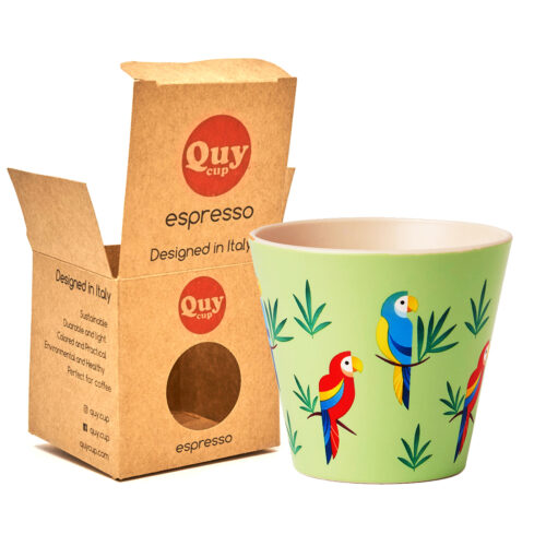PARROT - Eco design cup in recycled plastic - only on cialdeweb.it capsules pods coffee machines and accessories