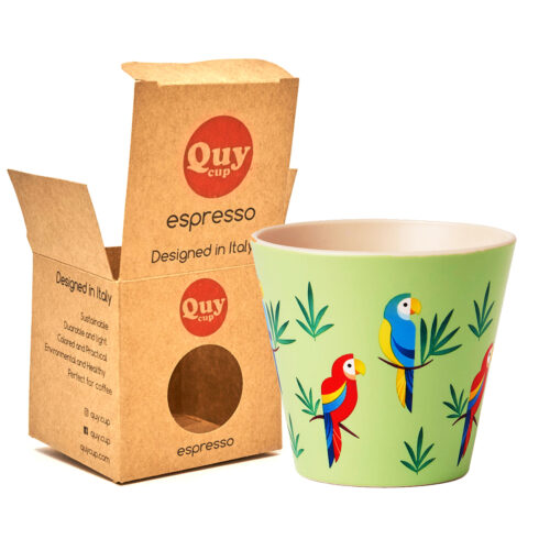 PARROT – Becher im Öko-Design aus recyceltem Kunststoff – nur bei cialdeweb.it, Kapseln, Pads, Kaffeemaschinen und Zubehör