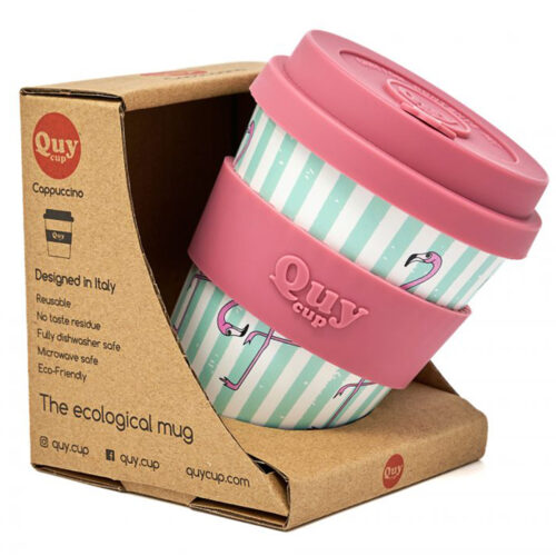FLAMINGO Eco design cappuccino herbal tea cup in recycled plastic - only on cialdeweb.it capsules pods coffee machines and accessories