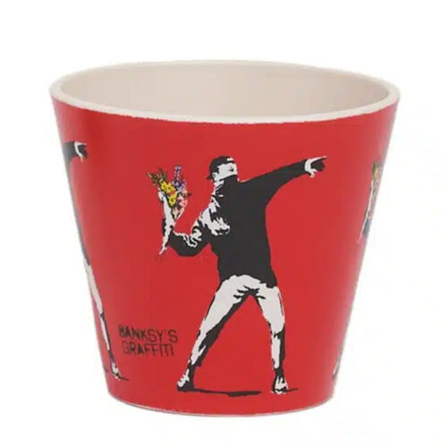 THE FLOWER THROWER BY BANKSY - Eco design cup in recycled plastic - only on cialdeweb.it capsules pods coffee machines and accessories