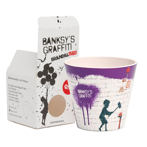 HAMMER BOY BY BANKSY - Eco design cup in recycled plastic - only on cialdeweb.it capsules pods coffee machines and accessories