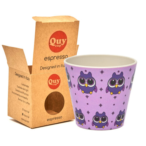 OWL - Eco design cup in recycled plastic - only on cialdeweb.it capsules pods coffee machines and accessories