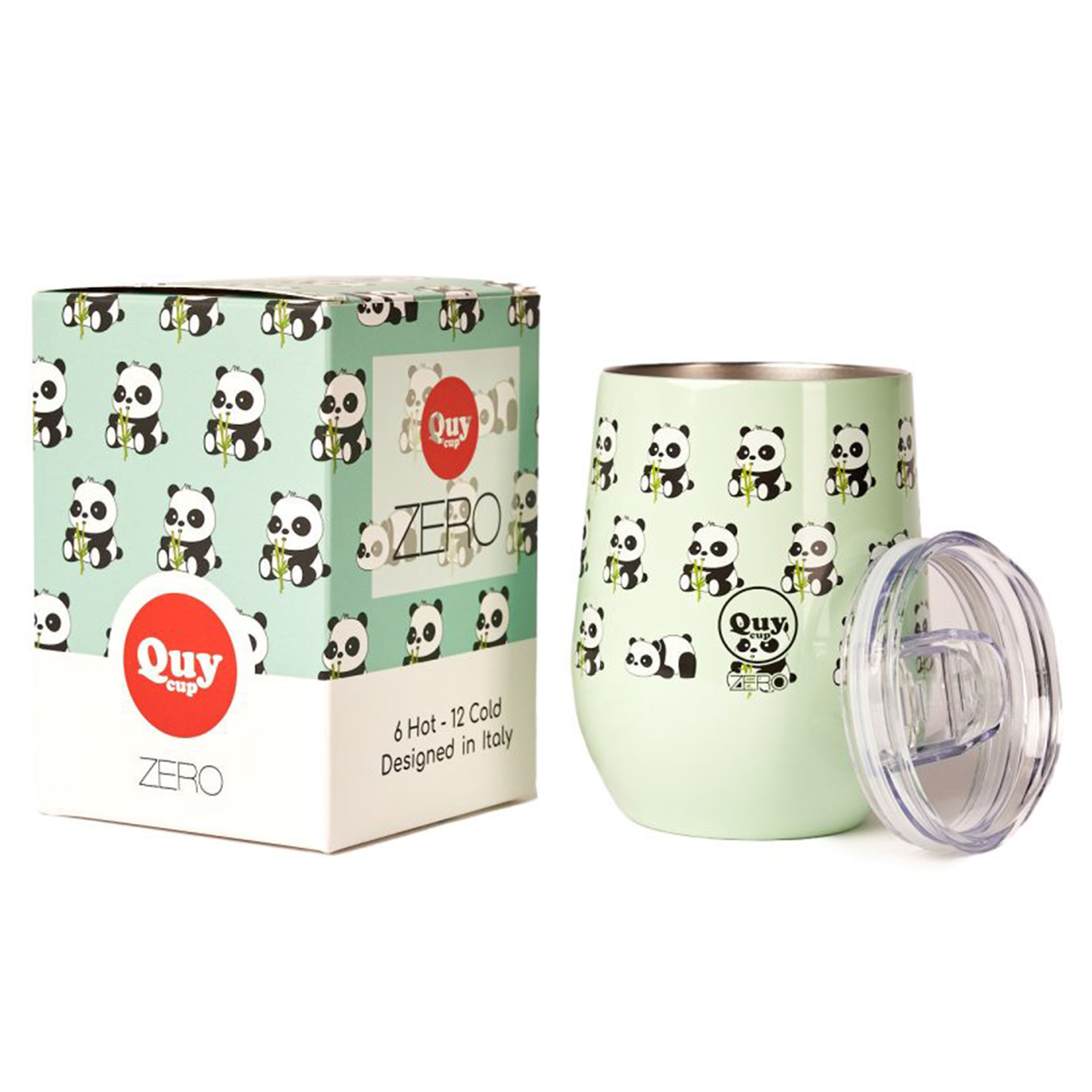 PANDA The design eco thermal herbal tea cup in 304 stainless steel - only on cialdeweb.it capsules pods coffee machines and accessories