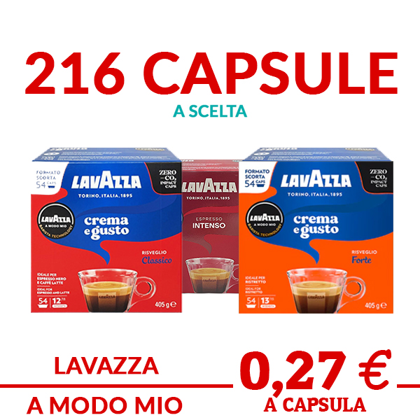 4 confezioni da 54 lavazza a modo mio a scelta