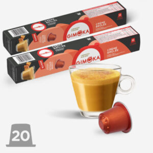 10 capsule in Alluminio CREME BRULEE GIMOKA compatibili Nespresso