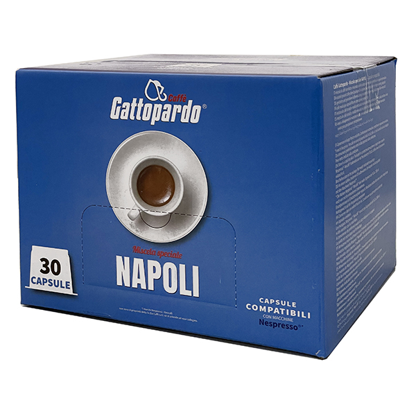 gattopardo nespresso box napoli 30 capsule caffè espresso