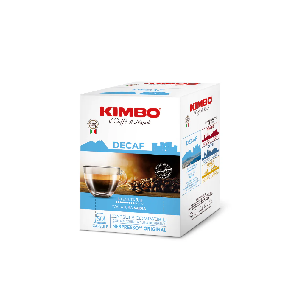 kimbo meraviglie del gusto decaf 50pz